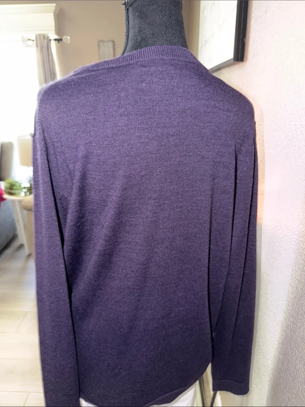 Apt. 9 Men's V-Neck Sweater - Deep Purple